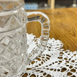 Кружка пивная из хрусталя в прессе. 350мл. Богемия, Чехословакия, винтажное время выпуска. Картинка 3